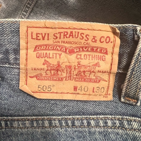 EUC NEW Men's Levi's 505 Blue Denim Jeans Straight Regular  40x30 (C3) - Picture 6 of 7
